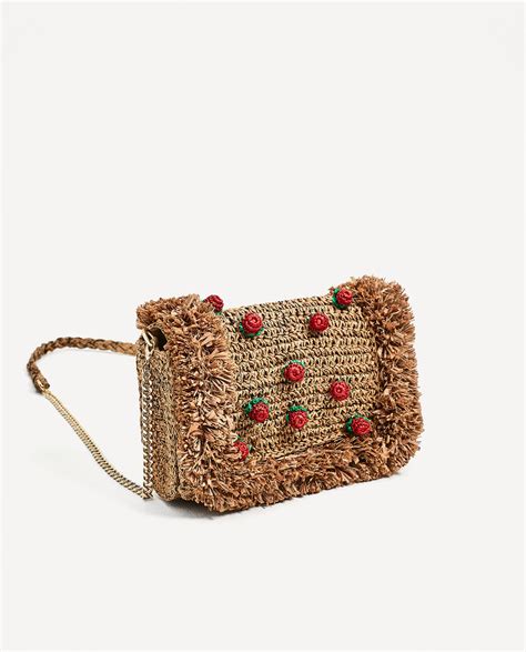 raffia shoulder bag zara.